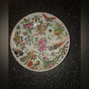 Vintage Canton China Butterfly Bowl